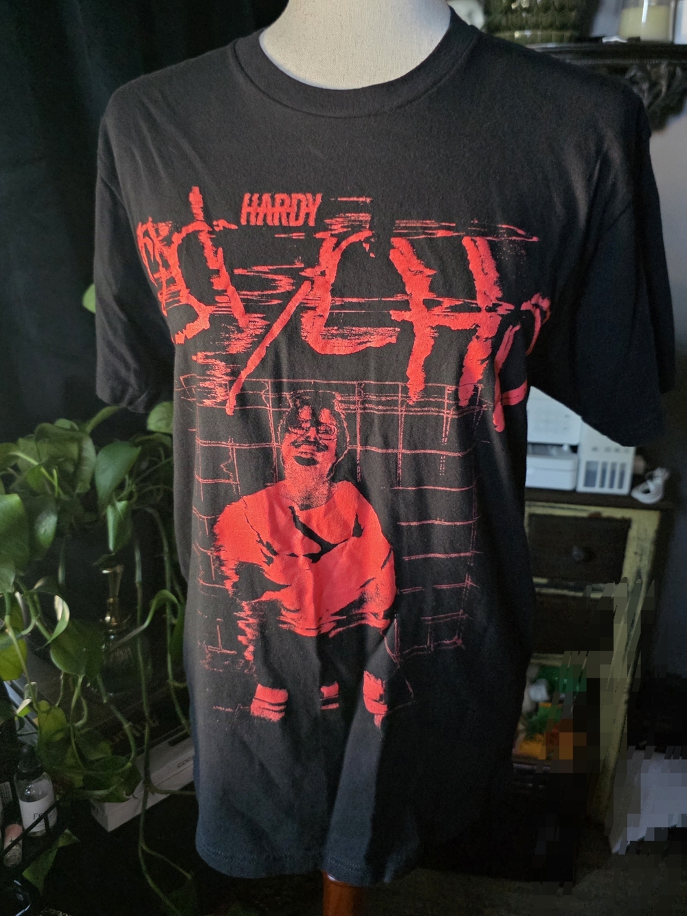 Hardy "Psycho" Black Short-Sleeve Graphic Tee Size M